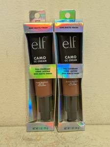 (2) NEW E.L.F. CAMO CC CREAM BROAD SPECTRUM SPF30 SUNSCREEN -DEEP 560 C-