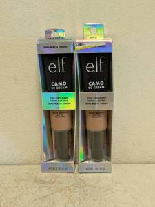(2) NEW E.L.F. CAMO CC CREAM BROAD SPECTRUM SPF30 SUNSCREEN -TAN 415 C-