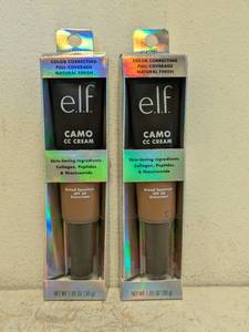 (2) NEW E.L.F. CAMO CC CREAM BROAD SPECTRUM SPF30 SUNSCREEN -DEEP 540 N-