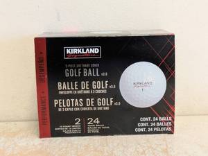 NEW KIRKLAND SIGNATURE 3PC. URETHANE COVER GOLF BALLS 24PK