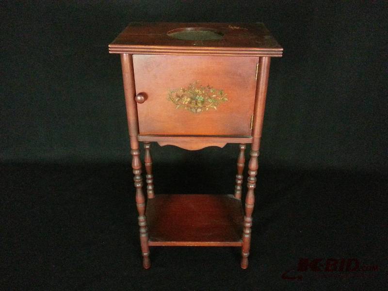 Antique Decorated Smoking Table