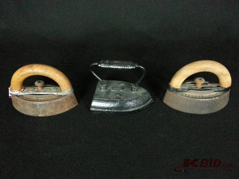 Lot of (3) Antique SAD Irons