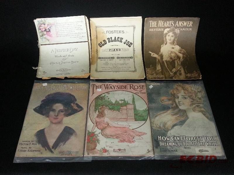 Lot of (6) Antique Sheet Music