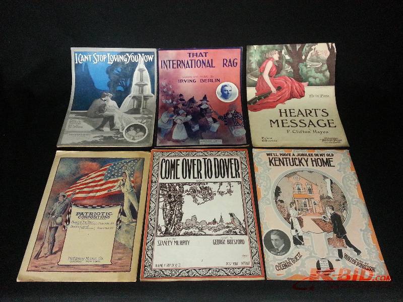 Lot of (6) Antique Sheet Music