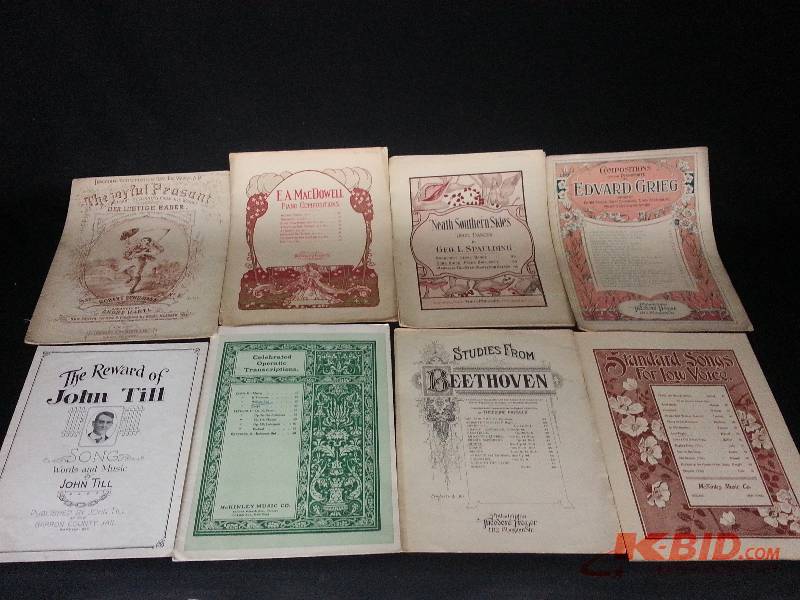 Lot of (8) Antique Sheet Music