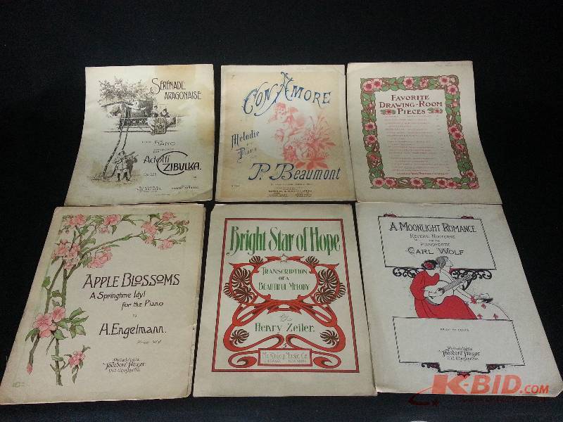 Lot of (6) Antique Sheet Music