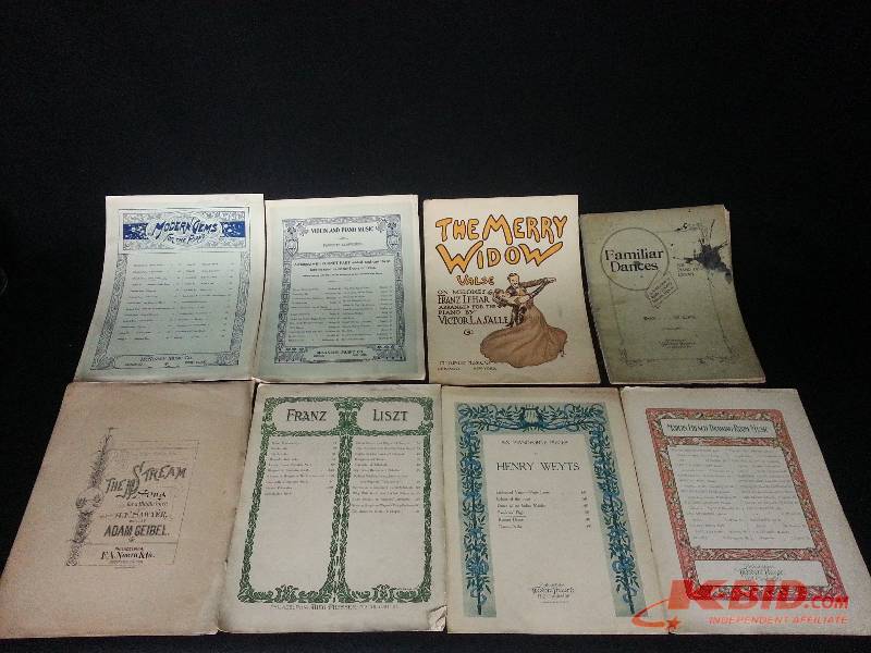 Lot of (8) Antique Sheet Music
