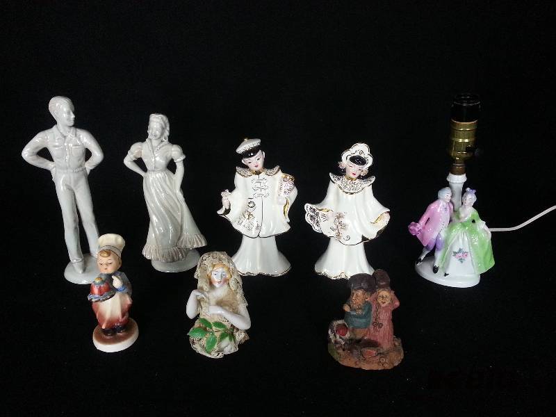 Lot of (8) Porcelain Figures - Occupied Japan