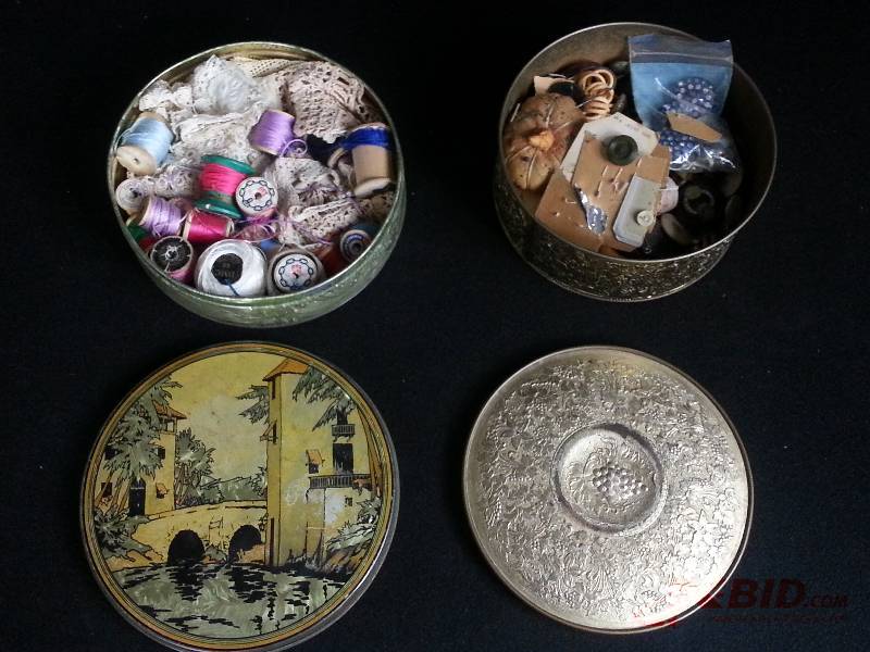 Vintage Tins Full of Vintage Sewing Items