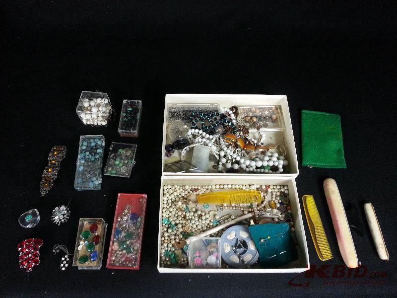 Lot of Pearls, Beads & Costume Jewelry, Misc.