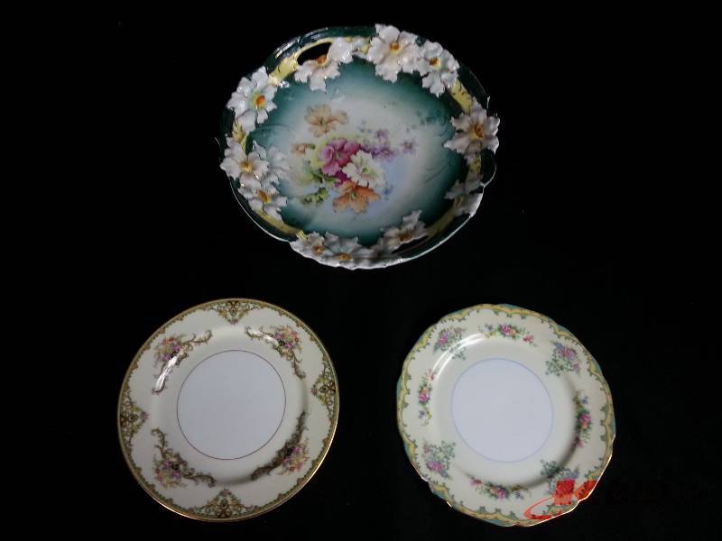 Noritake Plates & R S Prussia () Double Handled Bowl