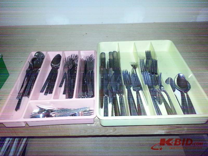(2) Sets of Flatware w Draw Organizers