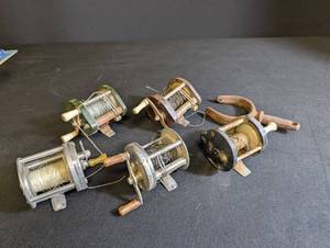 Vintage Fishing Reel Estate Lot of 6 Shakespeare, Hibbard & Ocean City