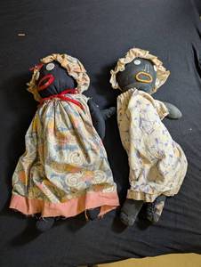 Handmade Folk Art Cloth Doll Pair