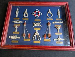 Framed Nautical Knot Sampler