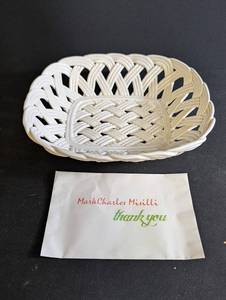 Mark Charles Misilli Woven Basket With Thank You Bag