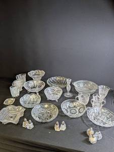 Vintage Crystal Glass Tableware Mixed Lot