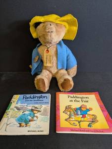 Vintage Paddington Plush & Two Books Mixed Lot