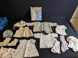 Vintage Baby Clothes & Knit Accessories Mixed Lot