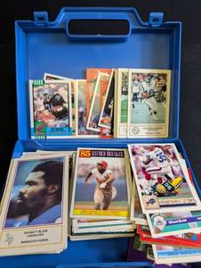 Vintage Sports Trading Card Mixed Lot in Blue Tote