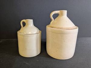 Pair of Stoneware Crock Jugs