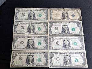 Mixed Federal Reserve Note Lot (Lot of 8)
