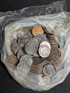 Assorted U.S. Coins in Plastic Bag