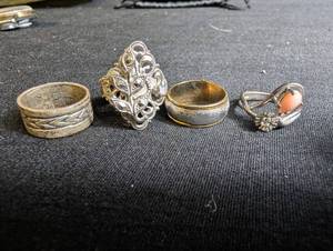 Vintage Sterling Ring Lot of 4