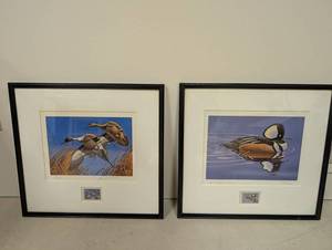 David a. Maas Signed Duck Prints (Lot of 2)