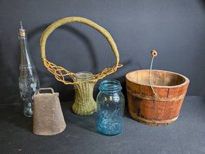 Vintage Primitive Decor Mixed Lot Ball Perfect Mason Jar