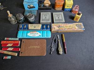 Vintage School & Desk Supply Mixed Lot Scripto Artista Sanfords Sheaffers