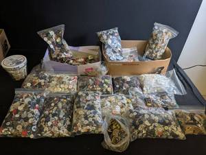 Vintage Button Collection Estate Mixed Lot
