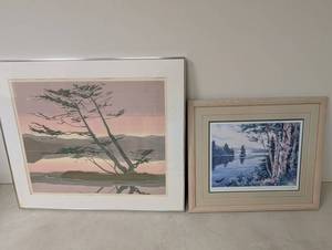 Vintage Russell Norberg Framed Prints Morning Glow & Carmel Cypress
