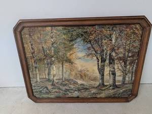 Vintage Framed Landscape Print