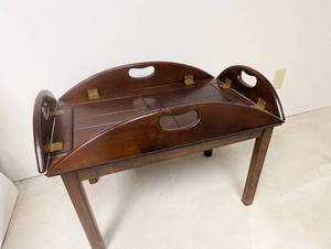 Vintage Wood Folding Tray Table