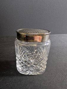 Vintage Waterford Crystal Jar With Silver Plated Lid