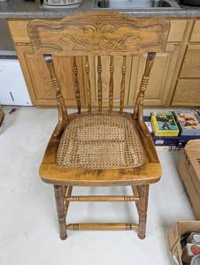 Oak Cane Back Chair