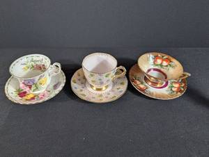 Vintage English Bone China Teacup Trio Royal Albert & Tuscan