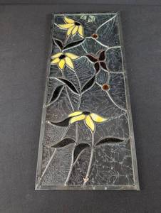 Floral Leaded Stained Glass Panel