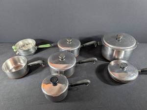 Vintage Copper-Bottom Cookware Set (Lot of 7)