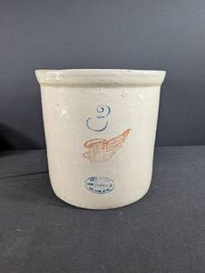 Vintage Red Wing Union Stoneware Co. Crock No. 3