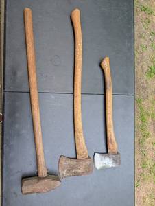 Wood-Handled Axe Set (Lot of 3)