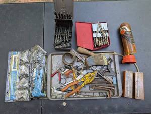Mixed Lot Hand Riveter Set HRP-60, Drill Bits & Shop Tools
