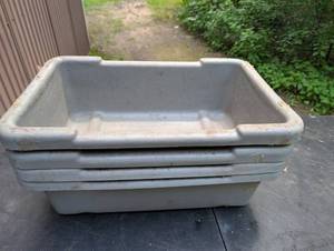 Plastic Utility Tubs (Lot of 3)