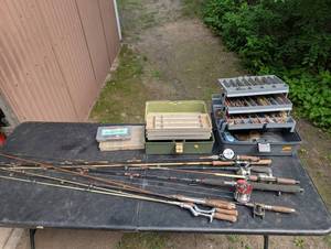 Vintage Fishing Rods, Reels & Tackle Estate Mixed Lot