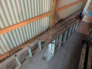 Werner Aluminum Ladders And Extendable Scaffold Plank (Lot of 3)