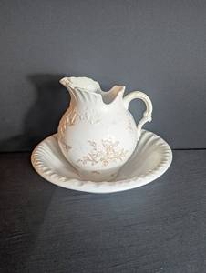 Floral Porcelain Pitcher & Bowl Set