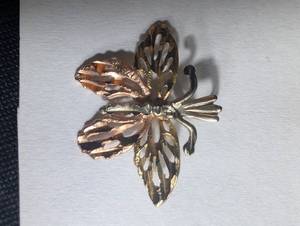 14K Gold Butterfly Brooch