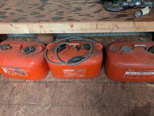 Vintage Evinrude & Johnson Portable Fuel Tanks (Lot of 3)