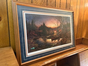 Terry Redlin Morning Solitude Signed Limited Edition Lithograph Camper Canoe Sunrise - 254712107 w COA